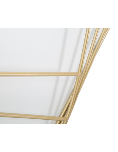 Grande Horloge murale moderne Losange 85 cm en Métal Doré Plastique Blanc Goldy 