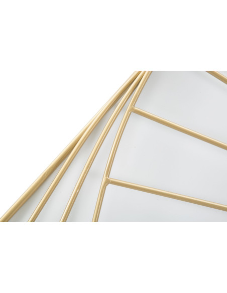 Grande Horloge murale moderne Losange 85 cm en Métal Doré Plastique Blanc Goldy 