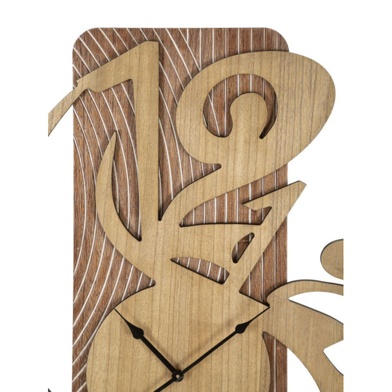 Grande Horloge murale design Hauteur 93 cm en Bois Naturel Wolly - 2