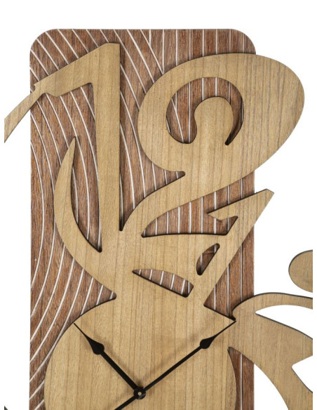 Grande Horloge murale design Hauteur 93 cm en Bois Naturel Wolly - 2