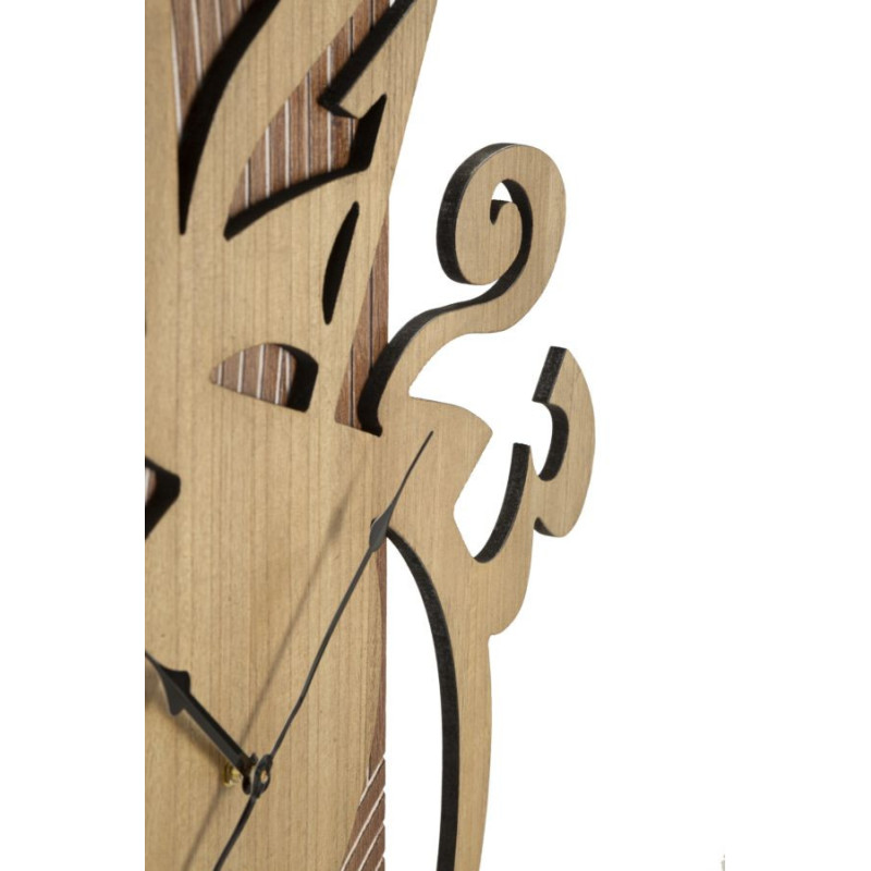Grande Horloge murale design Hauteur 93 cm en Bois Naturel Wolly - 3