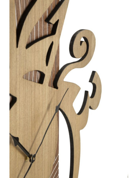 Grande Horloge murale design Hauteur 93 cm en Bois Naturel Wolly - 3
