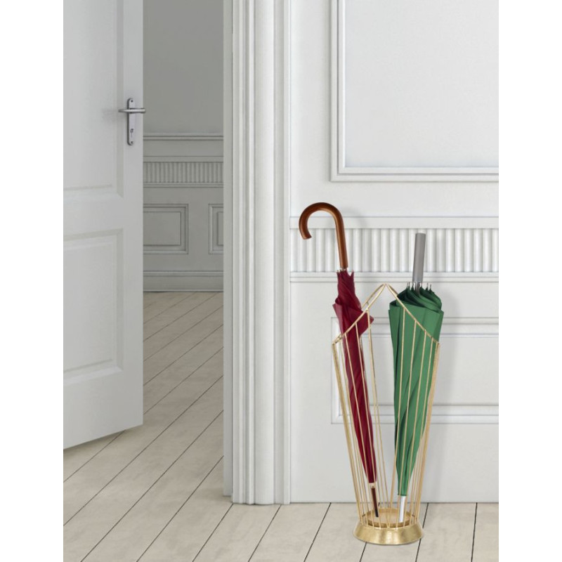 Porte parapluie design moderne Hauteur 60 cm en Métal Doré Telya 