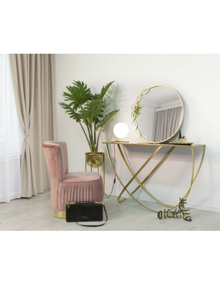 Cache pot sur pieds moderne Rond en Métal Doré Viielli Elryn (Lot de 2) 