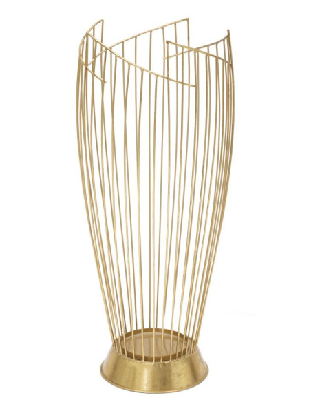 Porte parapluie design moderne 28x69 en Métal Doré Karon 