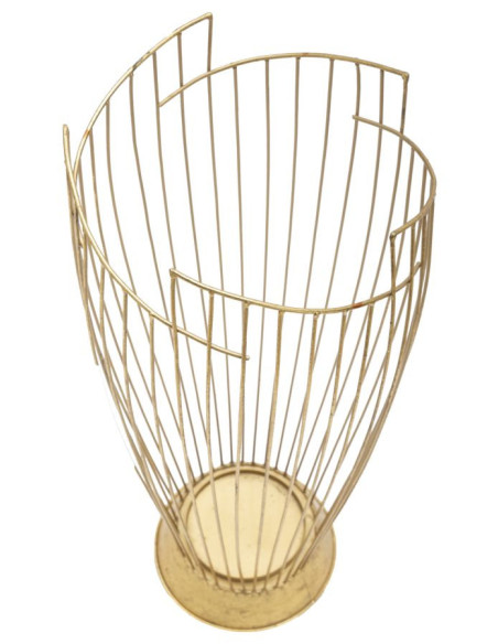 Porte parapluie design moderne 28x69 en Métal Doré Karon 