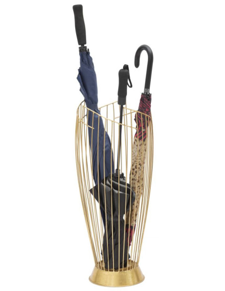 Porte parapluie design moderne 28x69 en Métal Doré Karon 