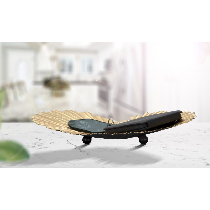 Vide poche moderne sur pied Coeur 29x25 en Métal Doré Tylor 