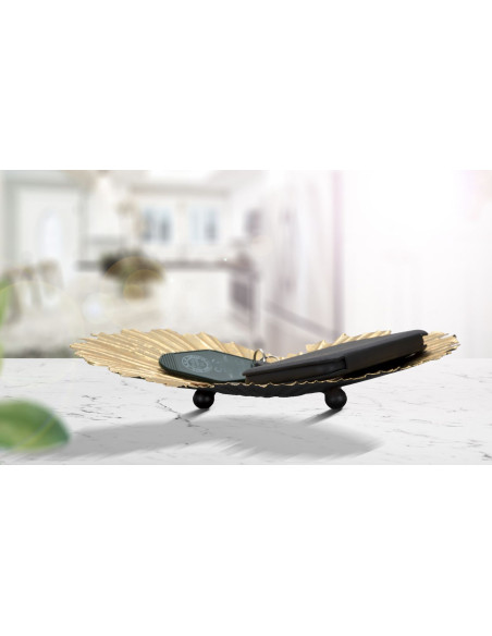 Vide poche moderne sur pied Coeur 29x25 en Métal Doré Tylor 