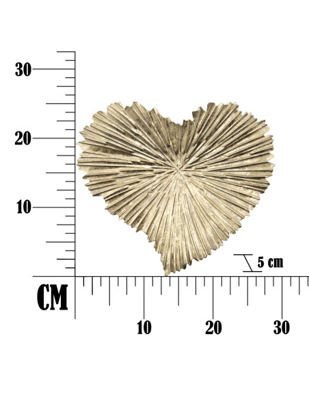 Vide poche moderne sur pied Coeur 29x25 en Métal Doré Tylor 