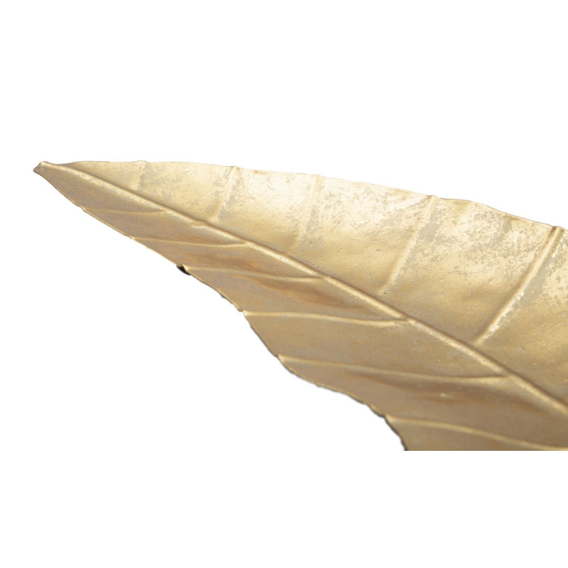 Vide poche moderne sur pied Feuille 38x11 en Métal Doré Loran 