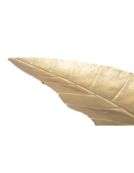 Vide poche moderne sur pied Feuille 38x11 en Métal Doré Loran 