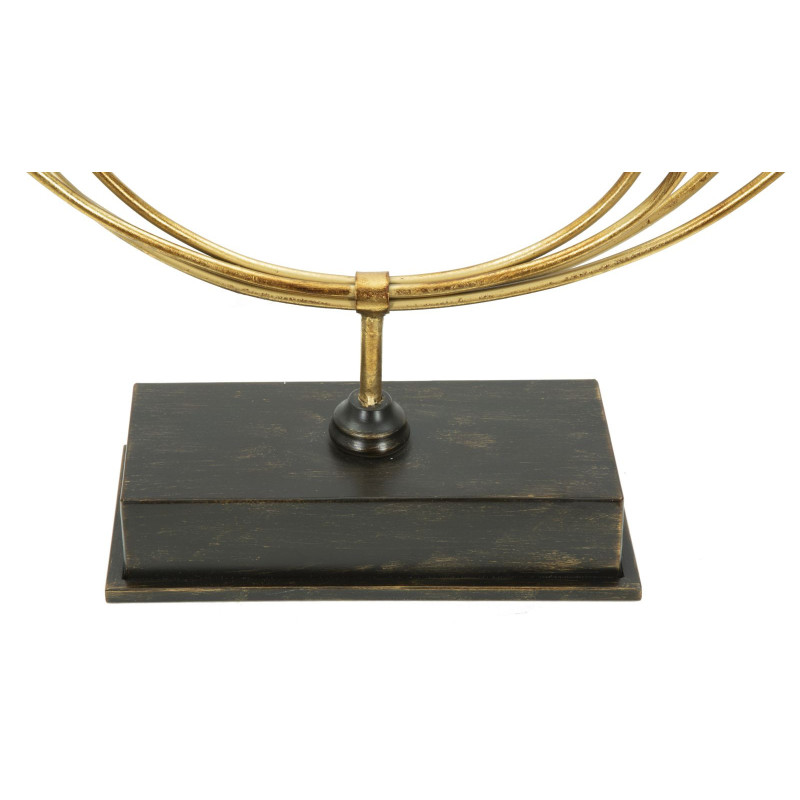 Grand Photophore moderne chic 2 bougies Fleurs Hauteur 55 cm en Métal Doré Verre Transparent Iris 