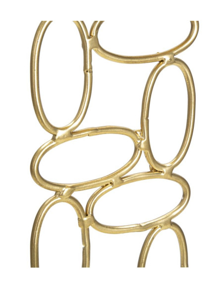 Grand Bougeoir moderne Hauteur 27 cm en Métal Doré Marbre Blanc Bubbles 