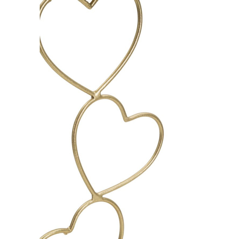 Grand bougeoir original Coeur Hauteur 32 cm en Métal Doré Marbre Blanc Yalor 