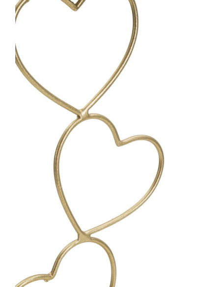 Grand bougeoir original Coeur Hauteur 32 cm en Métal Doré Marbre Blanc Yalor 