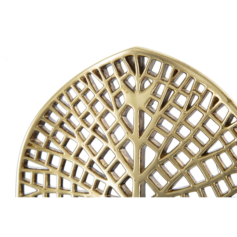 Bougeoir mural moderne Lotus 20x22 en Résine Doré Métal Noir Nolyn 