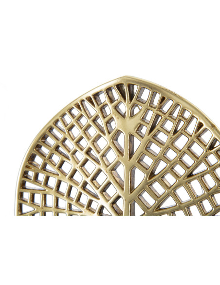 Bougeoir mural moderne Lotus 20x22 en Résine Doré Métal Noir Nolyn 