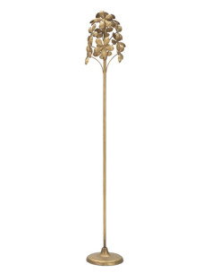 Grand Bougeoir original Fleurs Hauteur 93 cm en Métal Doré Flowy 
