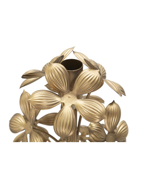 Grand Bougeoir original Fleurs Hauteur 118 cm en Métal Doré Flowy 