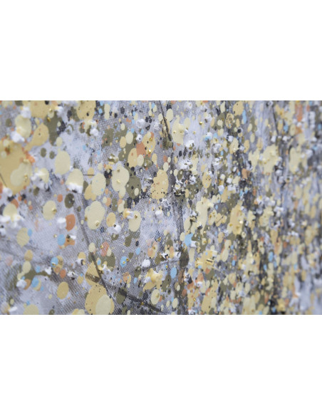 Toile murale peinte Arbre Doré Noir 80x120 Tree 