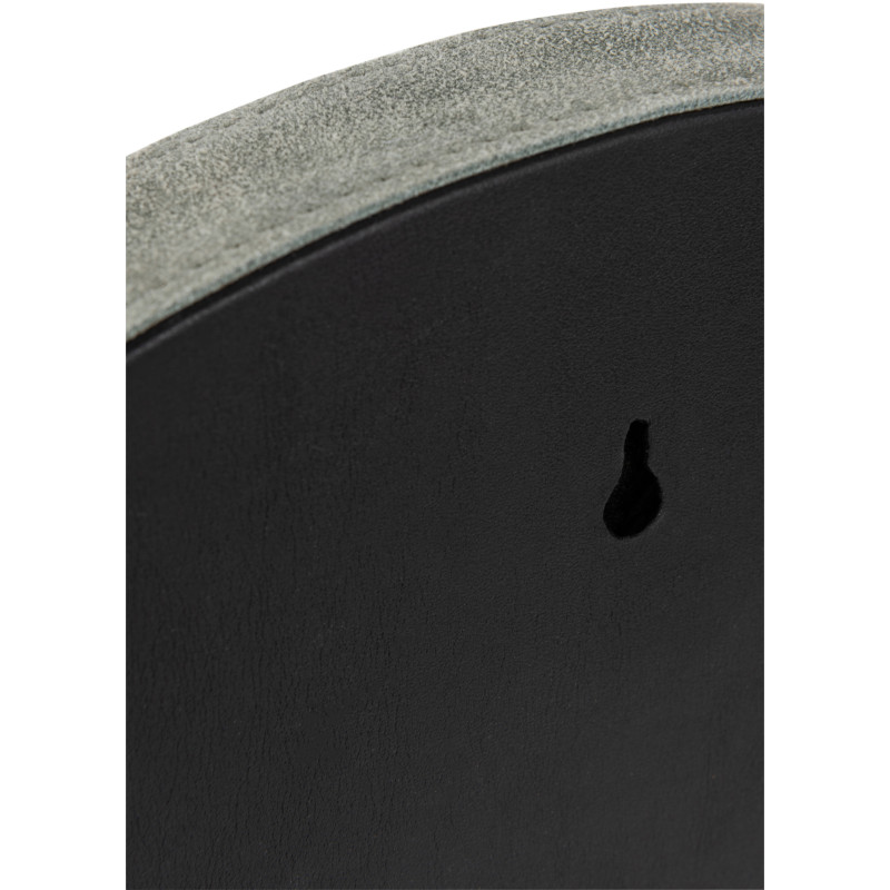 Miroir Mural Rond Savage en Cuir véritable Vert - 4