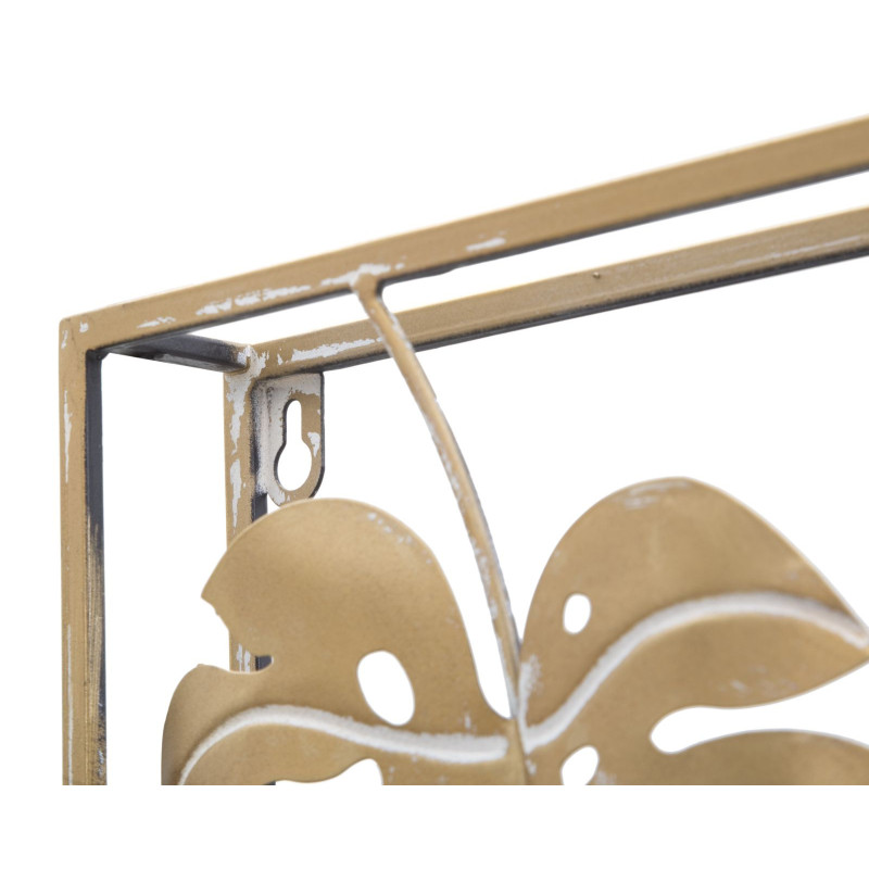 Déco murale moderne Feuilles 60x80 en Métal Doré Valir - 4