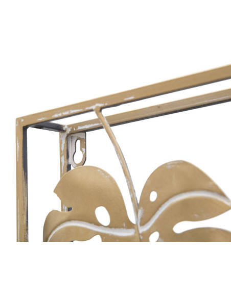 Déco murale moderne Feuilles 60x80 en Métal Doré Valir - 4