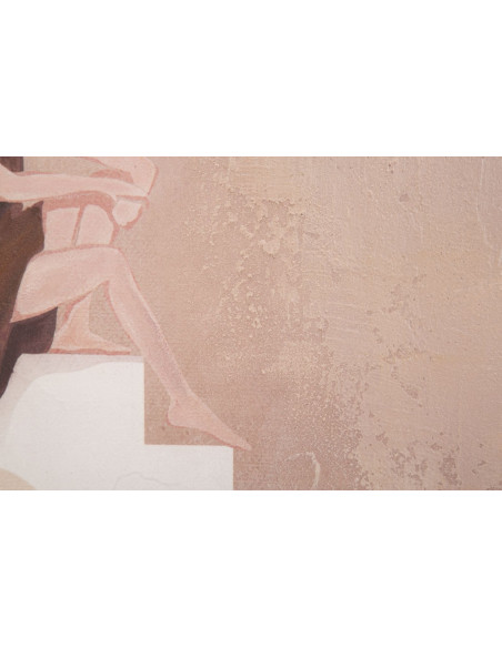 Toile murale peinte Femmes assises Beige Marron 80x100 Lady B 