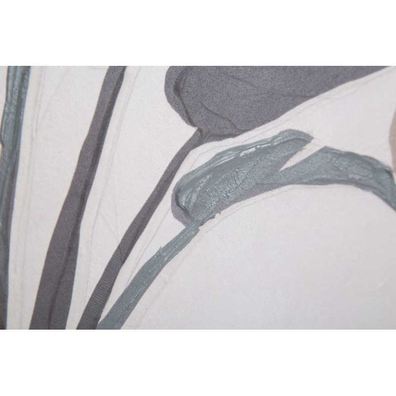 Toile murale peinte Femme avec léopard Beige Marron 80x100 Lady C 