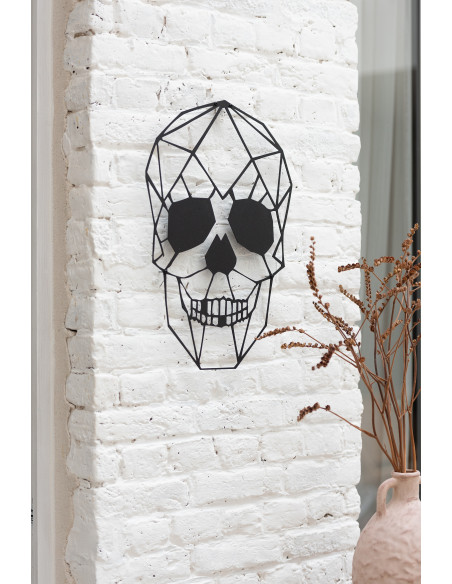 Déco Murale Tête de mort Evander en Métal Noir 35x50 - 2