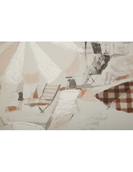 Toile murale imprimée et peinte Plage Beige 80x120 Beach 