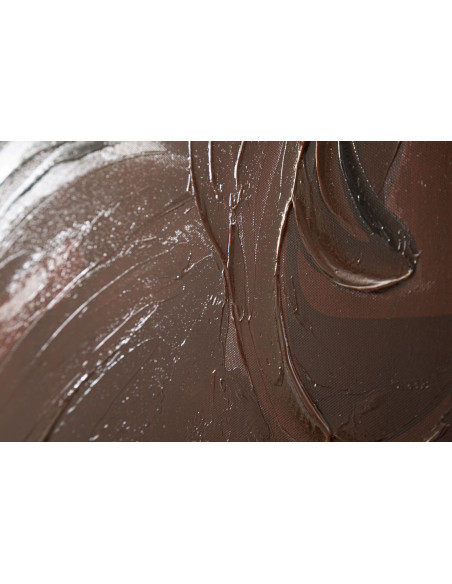 Toile murale imprimée et peinte Femme avec feuilles Vert Beige Marron 80x120 Lady Jungle 