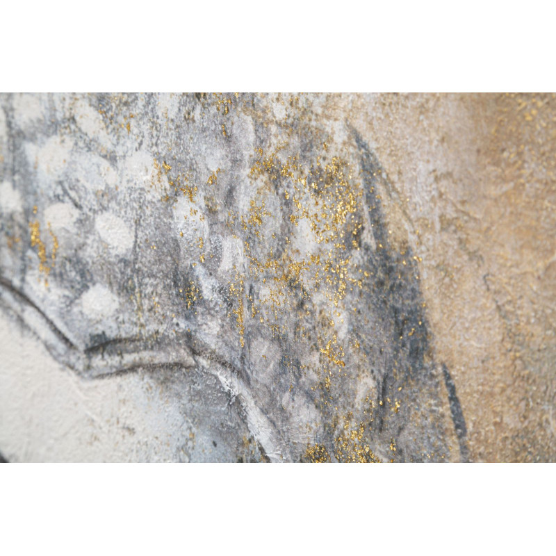 Toile murale et peinte Bouddha Gris Doré Bleu 80x120 Buddha 