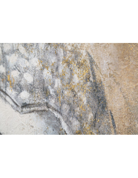 Toile murale et peinte Bouddha Gris Doré Bleu 80x120 Buddha 