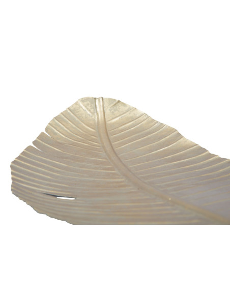 Grand vide poche moderne Feuille 55x18 en Métal Doré Melva 