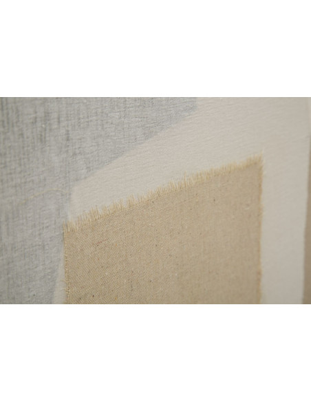 Toile murale imprimée et peinte Motif abstrait Beige Blanc crème Terracotta 80x100 Redy 