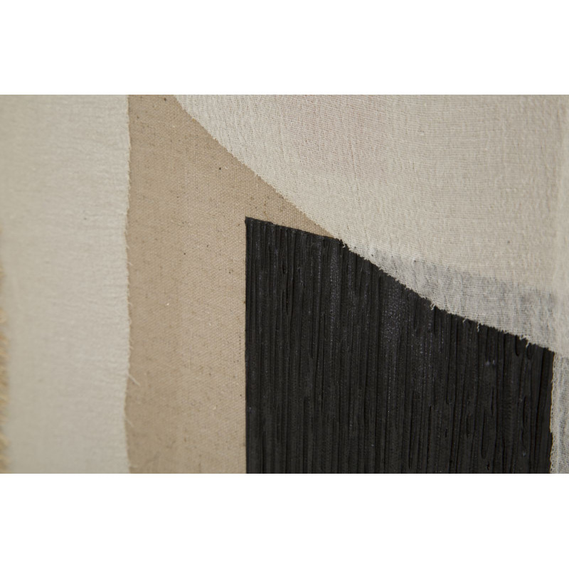 Toile murale imprimée et peinte Motif abstrait Beige Blanc crème Terracotta 80x100 Redy 