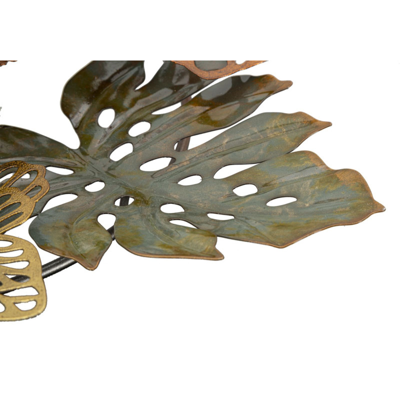 Grand Bougeoir original 3 bougies Papillons 45 cm en Métal Argenté Doré Cuivré Shine 