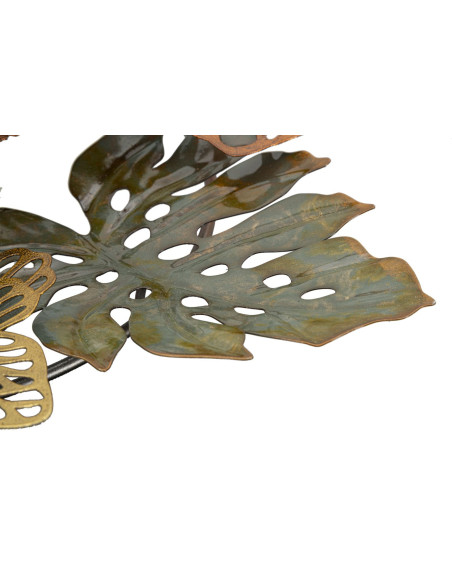 Grand Bougeoir original 3 bougies Papillons 45 cm en Métal Argenté Doré Cuivré Shine 