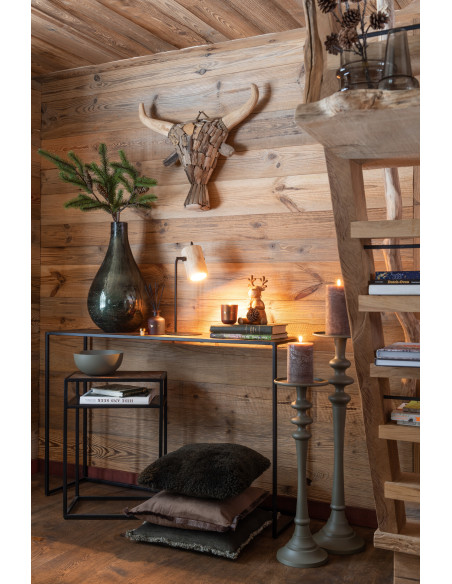 Coussin Carré Malfao 45x45 en Coton Vert Avec franges - 2