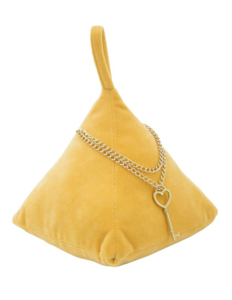 Cale porte moderne chic Triangle 14x20 en Tissu Orange Métal Doré Jolar 