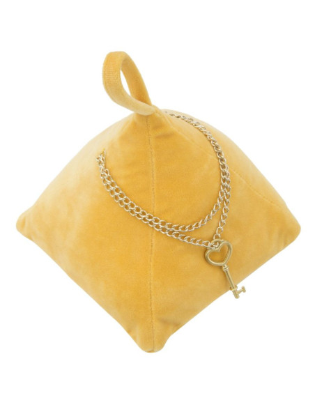 Cale porte moderne chic Triangle 14x20 en Tissu Orange Métal Doré Jolar 