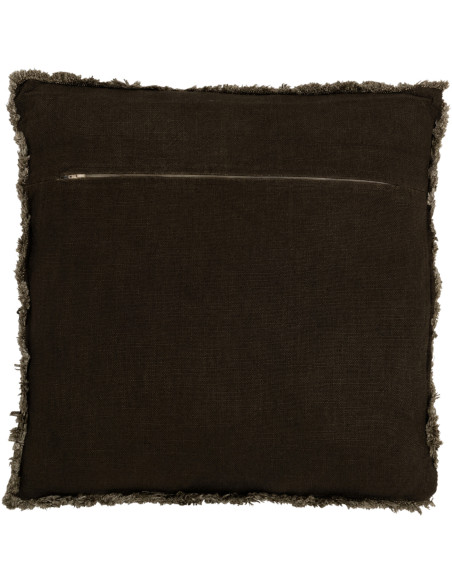 Coussin Carré Malfao 45x45 en Coton Vert Avec franges - 3