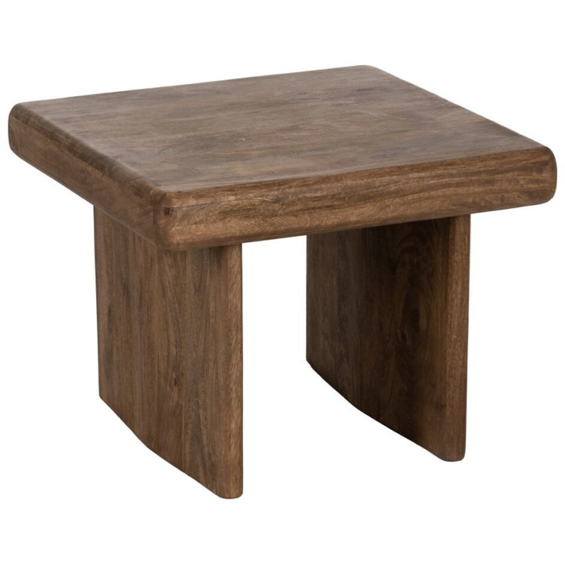 Table basse haut de gamme Carrée en Bois de manguier Marron Kelyra - 1