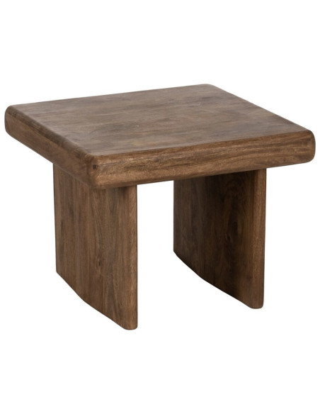 Table basse haut de gamme Carrée en Bois de manguier Marron Kelyra - 1