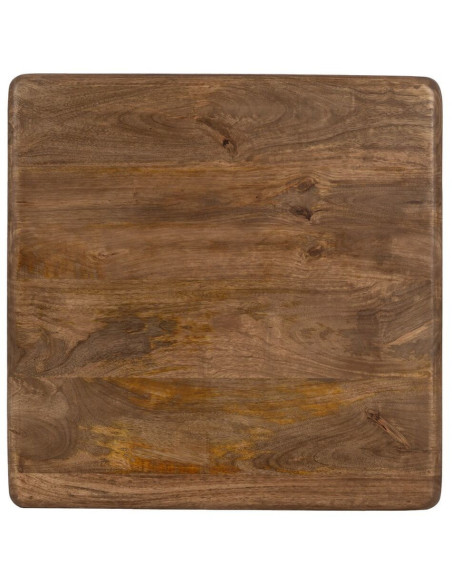 Table basse haut de gamme Carrée en Bois de manguier Marron Kelyra - 7