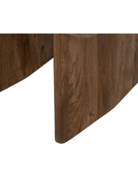 Table basse haut de gamme Carrée en Bois de manguier Marron Kelyra - 8