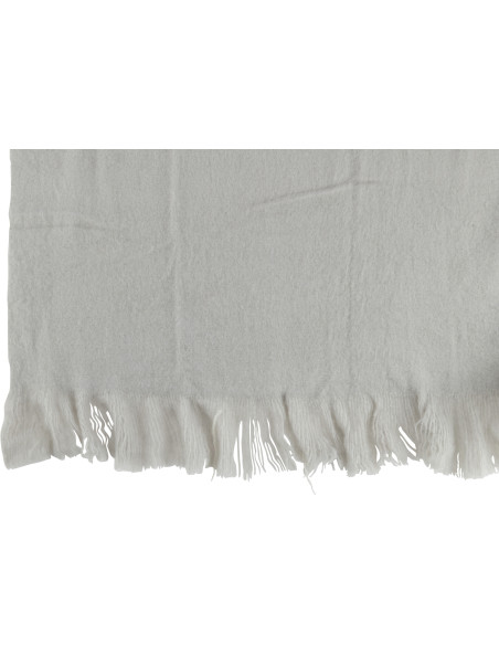 Plaid 130x180 Scarf en Polyester Gris clair avec franges - 3