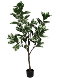 Grande Plante artificielle réaliste Magnolia Hauteur 150 cm en Plastique Vert - 1